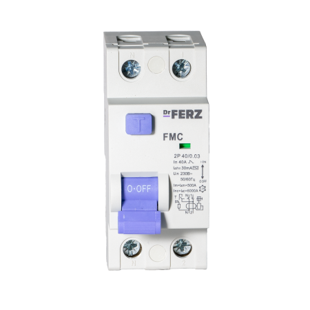 FMC-1P+N 40A 30mA 6kA тип AC, 2M УЗО